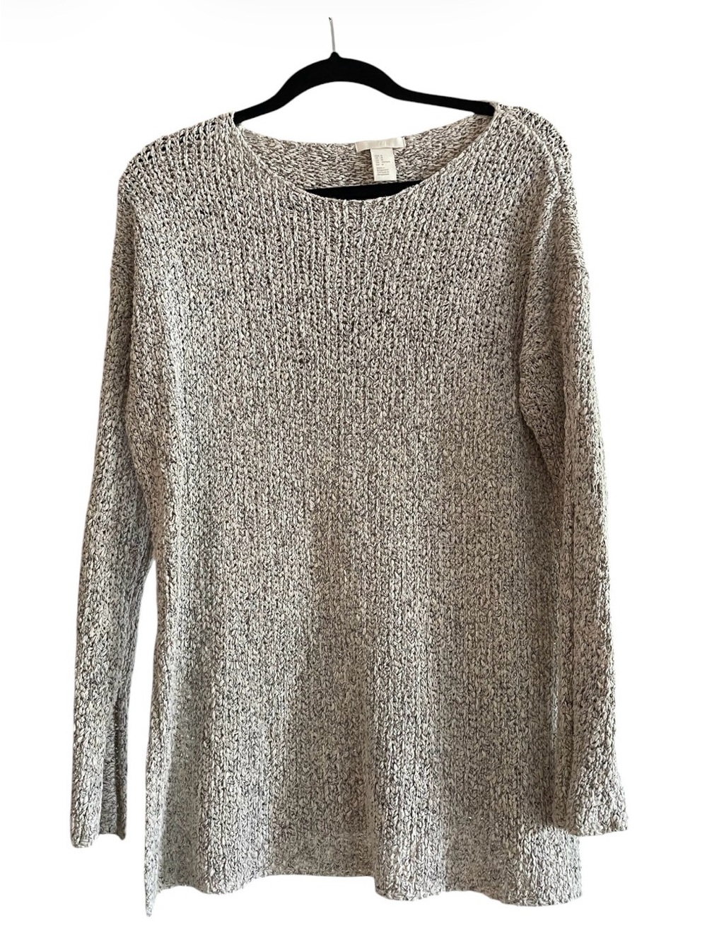 H&M Light Gray Marled Crewneck Sweater - Women